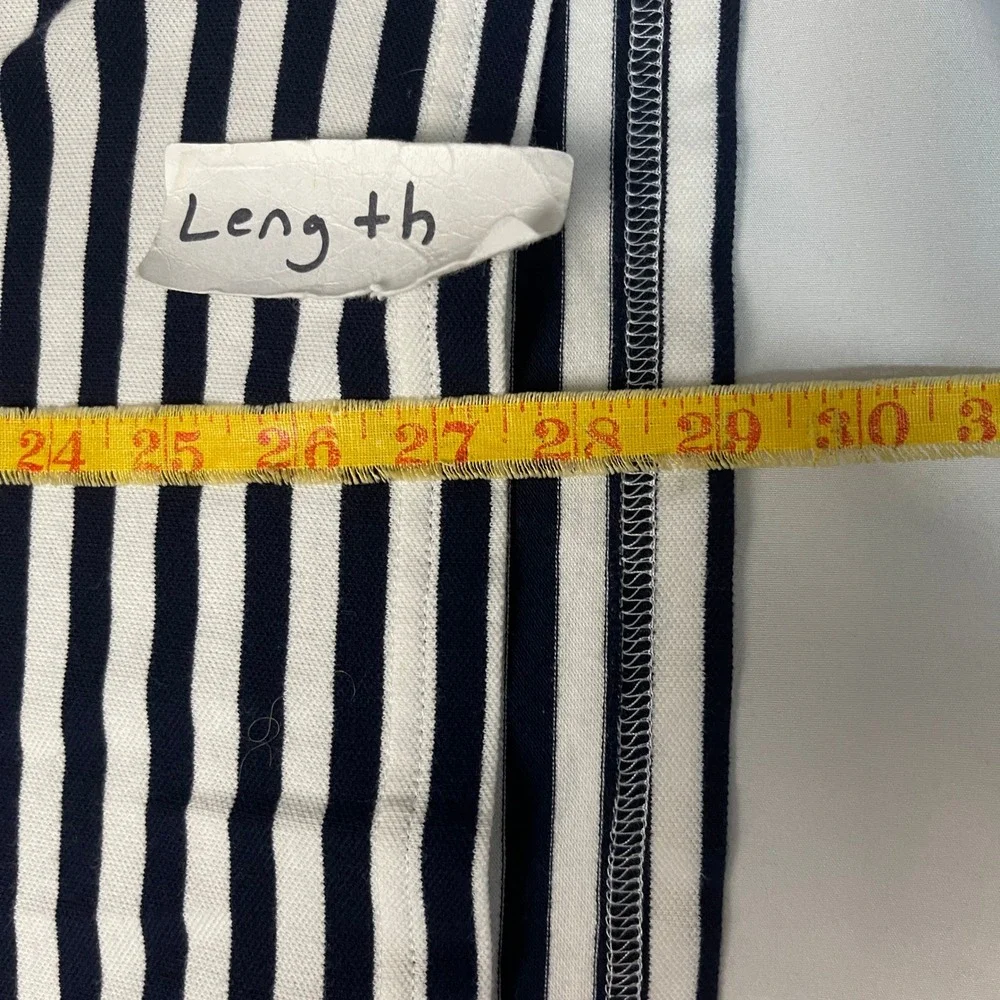 J.Crew‎ XL Navy Striped Polo Shirt Classic Fit Cotton Preppy Nautical Pocket